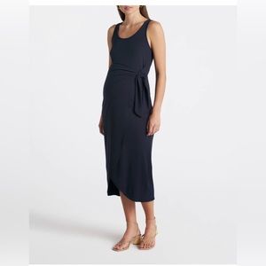 Amber Maternity Knit Midi Wrap Dress
